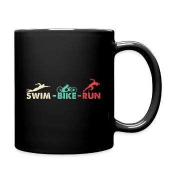 Athlètes de triathlon paratriathlon handicapés - Mug uni - noir - Droite