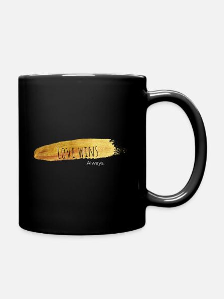 Love Always Wins - Tasse einfarbig - Schwarz