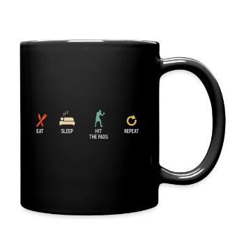 Boxsport Boxing - Tasse einfarbig - Schwarz - Rechts