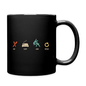 Japanischer Kampfsport Judo - Tasse einfarbig - Schwarz - Rechts