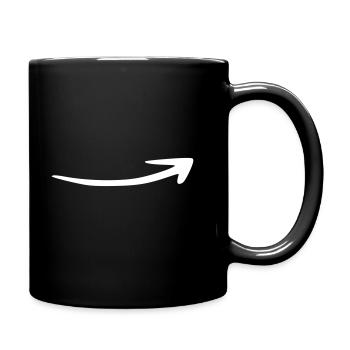 Flèche dessin esquisse blanc - Mug uni - noir - Droite