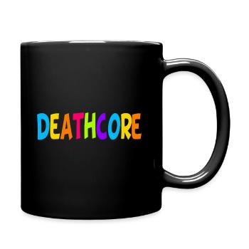 Lustige Deathcore Regenbogenfarben Metalhead - Tasse einfarbig - Schwarz - Rechts