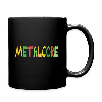 Metalcore Niedliche Farben Sarkastischer Metal - Tasse einfarbig - Schwarz - Rechts