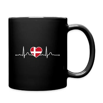 Denmark Heart Heartline Holiday - Full Colour Mug - black - Right