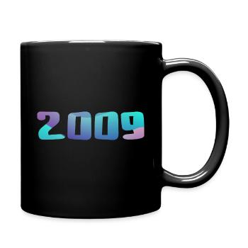 Geburtstagsgeschenk 2009 Jahrgang 2009 Retro 2009 - Tasse einfarbig - Schwarz - Rechts