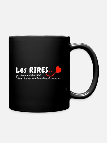 "Les rires qui résonnent offrent quelque chose..." - Mug uni - noir