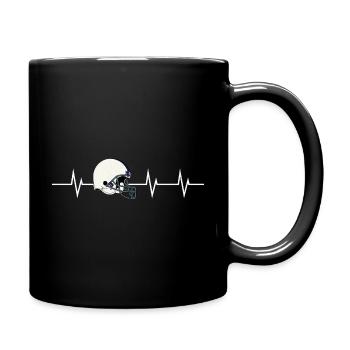 Battement de cœur d’un footballeur - Mug uni - noir - Droite