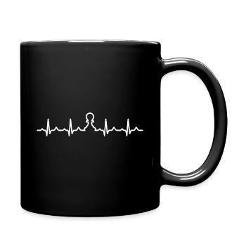 Schach Bauer - Tasse einfarbig - Schwarz - Rechts