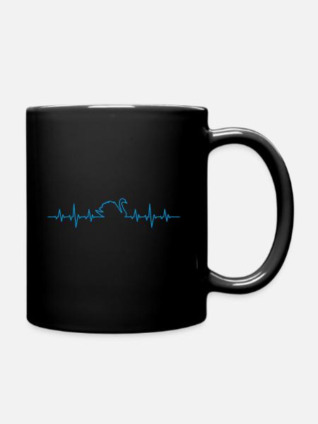 Swan - Full Colour Mug - black