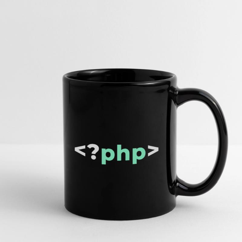 PHP Programmierer Softwareentwickler Shirt Tasse einfarbig