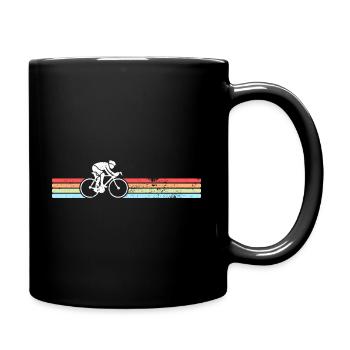 Retro Road Bike Cyclist Cycling Cycling Cycling Race - Full Colour Mug - black - Right