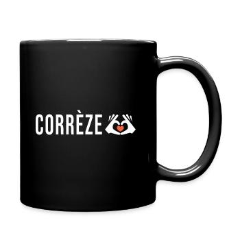 Corrèze j'aime ma corrèze cadeau homme femme - Mug uni - noir - Droite