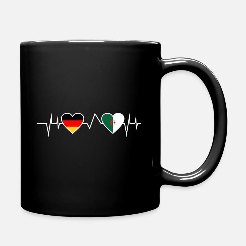 Algerier Deutscher Herzschlag Deutschland Algerien - Tasse einfarbig - Schwarz