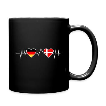 Däne Deutscher Heruschlag Deutschland Dänemark - Tasse einfarbig - Schwarz - Rechts