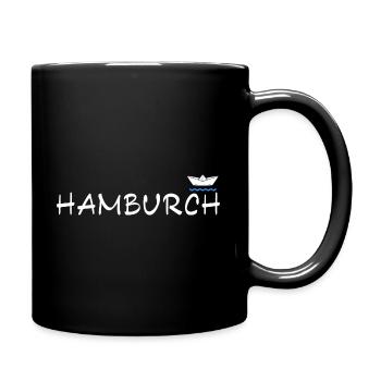 Hambourg Hamburg Bateau en papier Mer du Nord Côte Fun - Mug uni - noir - Droite