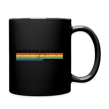 Brighton And Hove UK Vintage British British - Full Colour Mug - black - Right