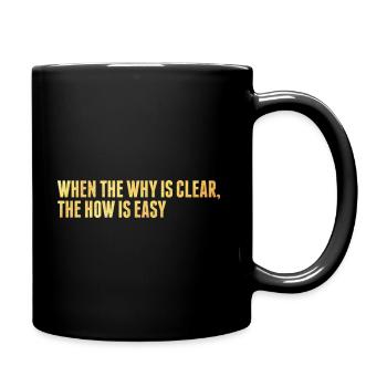 When The Why Is Clear Mindfulness Spiritual - Full Colour Mug - black - Right