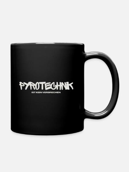 Pyrotechnik ist kein Verbrechen - Tasse einfarbig - Schwarz