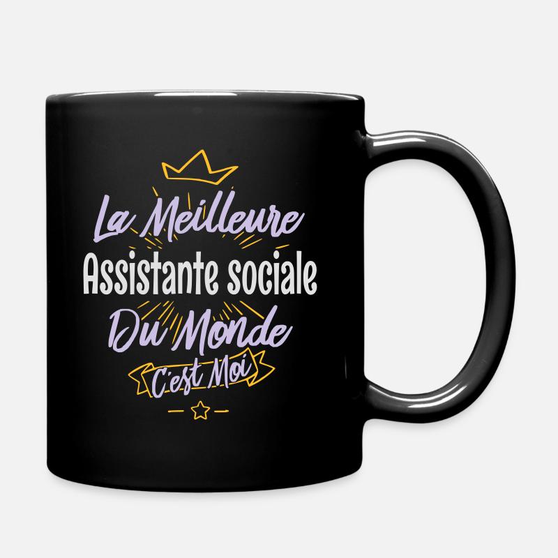 La meilleure assistante-sociale du monde - Mug uni - noir