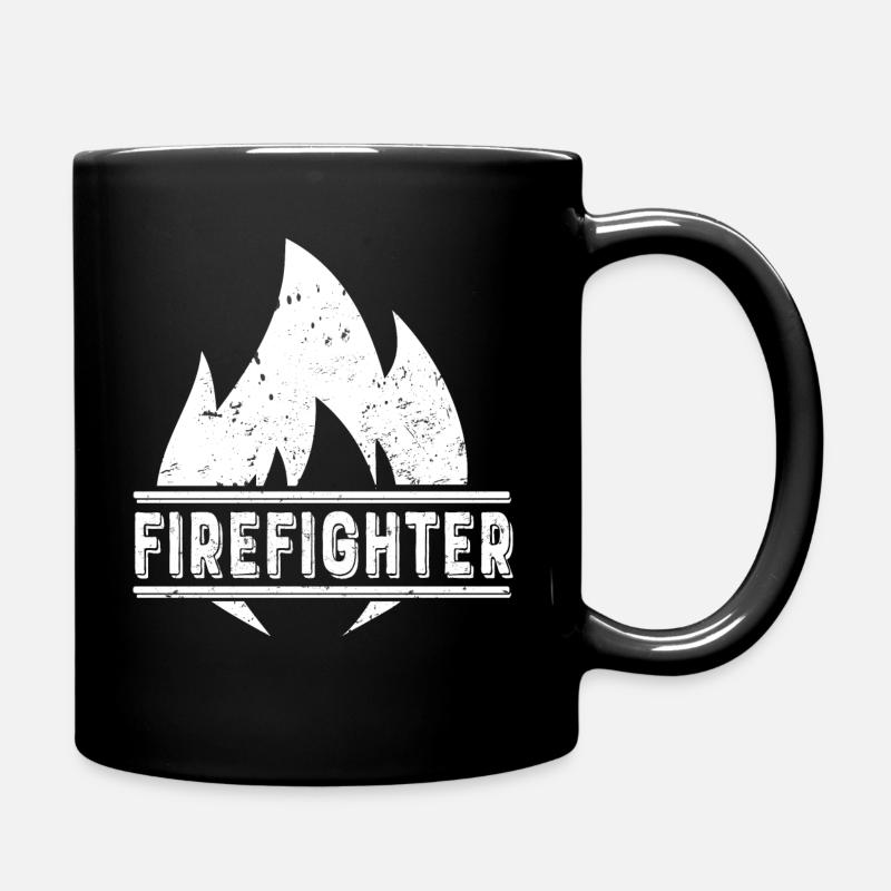 Firefighter Firefighting Feuer Feuerwehr Brand - Tasse einfarbig - Schwarz