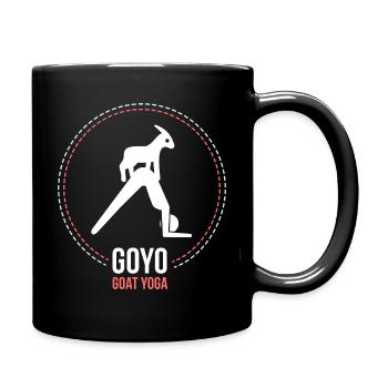 Goat Yoga - Yoga avec pointage, yoga de chèvre, chèvre - Mug uni - noir - Droite