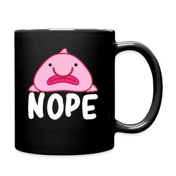 Blobfisch - Tasse einfarbig - Schwarz - Rechts