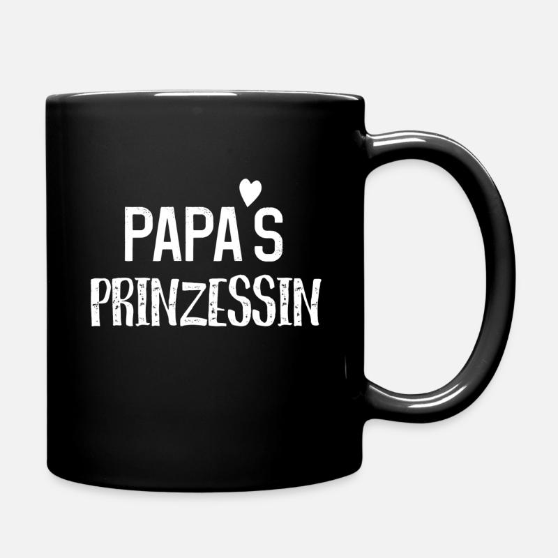 Papas Prinzessin - Tasse einfarbig - Schwarz