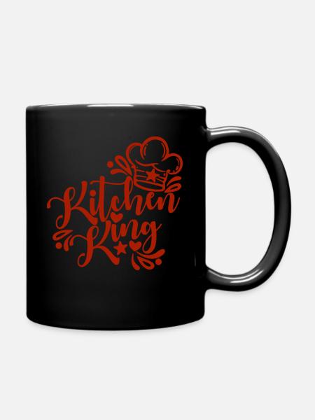 Kitchen King rot - Tasse einfarbig - Schwarz