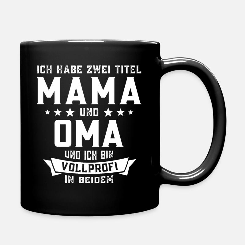 ZWEI TITEL BESTE MAMA OMA - Tasse einfarbig - Schwarz
