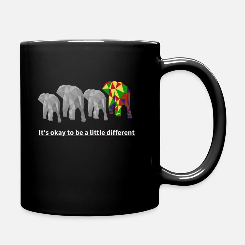 Elefanten T-Shirt It's Ok To Be A Little Different - Tasse einfarbig - Schwarz