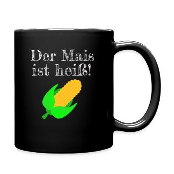 Mais Häckseln Landwirt Bauer Ernte Corn harvest - Tasse einfarbig - Schwarz - Rechts