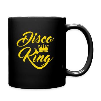 1970s Disco King Shirt/Vintage 70s Dance Party - Tasse einfarbig - Schwarz - Rechts