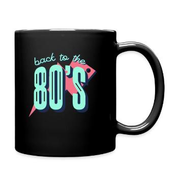 Back To The 80's Retro Vintage Gift Idea - Full Colour Mug - black - Right