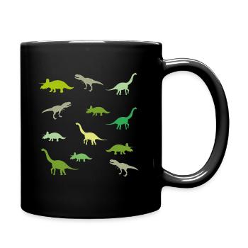 Motif Dinosaures - Mug uni - noir - Droite