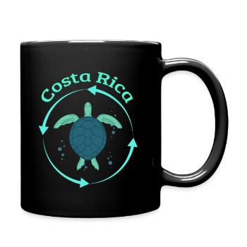 Costa Rica Vintage Tribal Turtle Gift Idea - Mug uni - noir - Droite