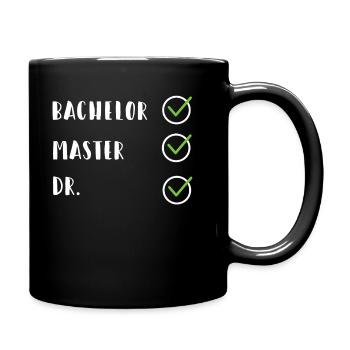 FUNNY Bachelor Master Doctorat Dr Phd Gift - Mug uni - noir - Droite