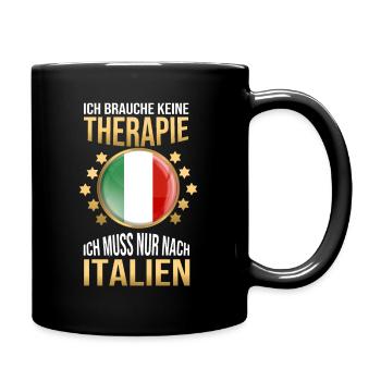 Italien Flag Länderliebe Unisex Lustiger Spruch - Tasse einfarbig - Schwarz - Rechts