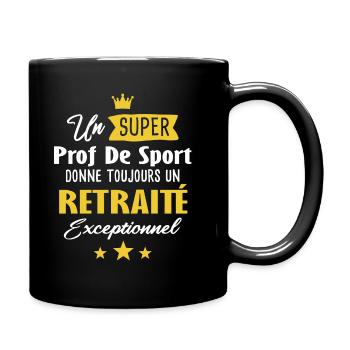 Prof de sport retraité cadeau drôle retraite - Mug uni - noir - Droite