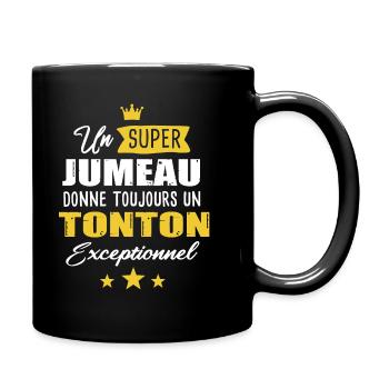 Frère jumeau cadeau drôle naissance futur tonton - Mug uni - noir - Droite