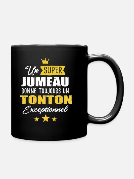 Frère jumeau cadeau drôle naissance futur tonton - Mug uni - noir
