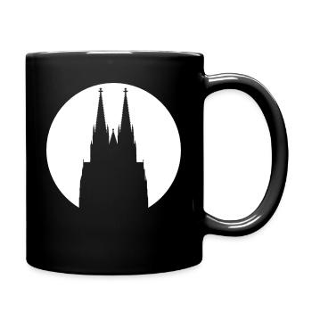 Cercle de la cathédrale de Cologne blanc sans écriture - Mug uni - noir - Droite