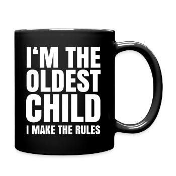 I'm The Oldest Child - Big Brother Sister - Full Colour Mug - black - Right