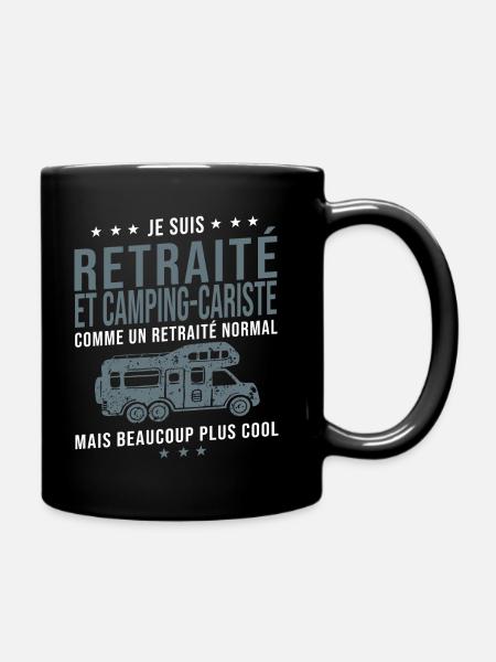 camping car retraité cadeau humour camping-car - Mug uni - noir