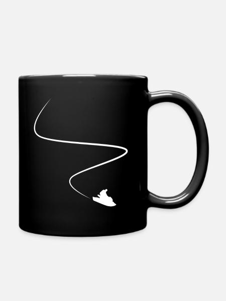 Jet ski jet-ski courbe courbe courbe - Mug uni - noir