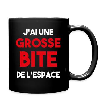cadeau beauf grosse bite de l'espace - Mug uni - noir - Droite