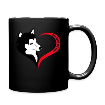 re heart one heart and soul - Full Colour Mug - black - Right