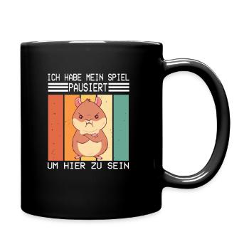 Games Pc Gamer Zocker Ich habe mein Spiel pausiert - Tasse einfarbig - Schwarz - Rechts