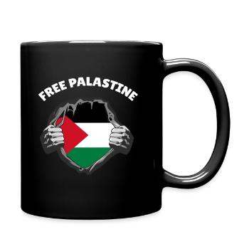 Free Palestine Palestinian Palestine T-Shirt - Full Colour Mug - black - Right