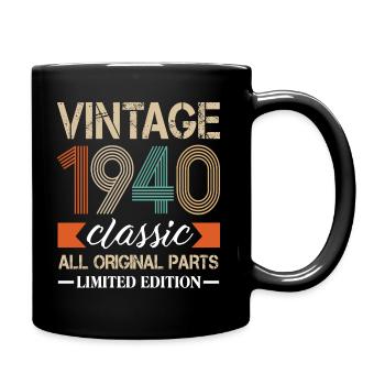 Naissance 1940 naissance anniversaire rétro - Mug uni - noir - Droite