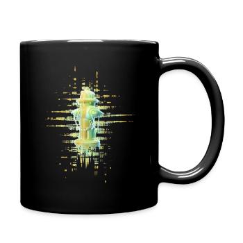 Borne d’incendie jaune - Mug uni - noir - Droite